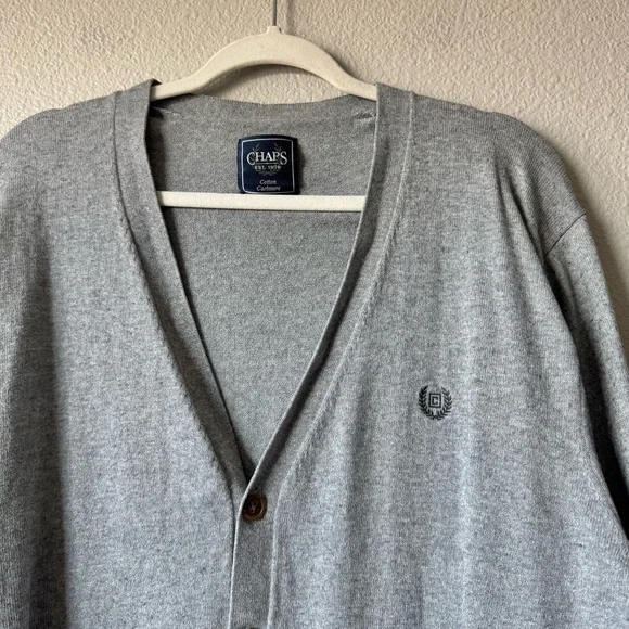 Chaps Cotton Cashmere Cardigan Sweater - Picture 6 of 10